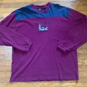 Bugs Bunny Embroidered Sweatshirt Mens XL Warner Bros Studio Store Vintage 1993